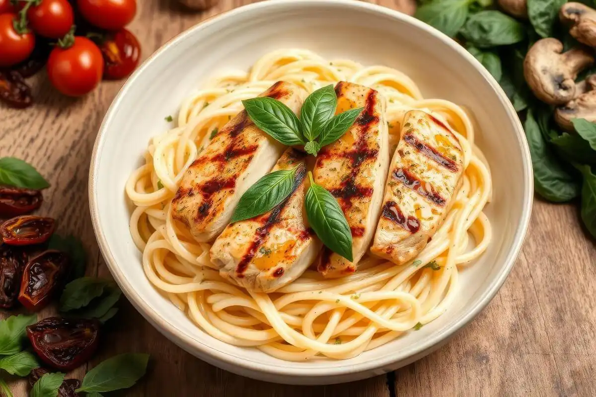 What can I add to chicken alfredo to make it taste better