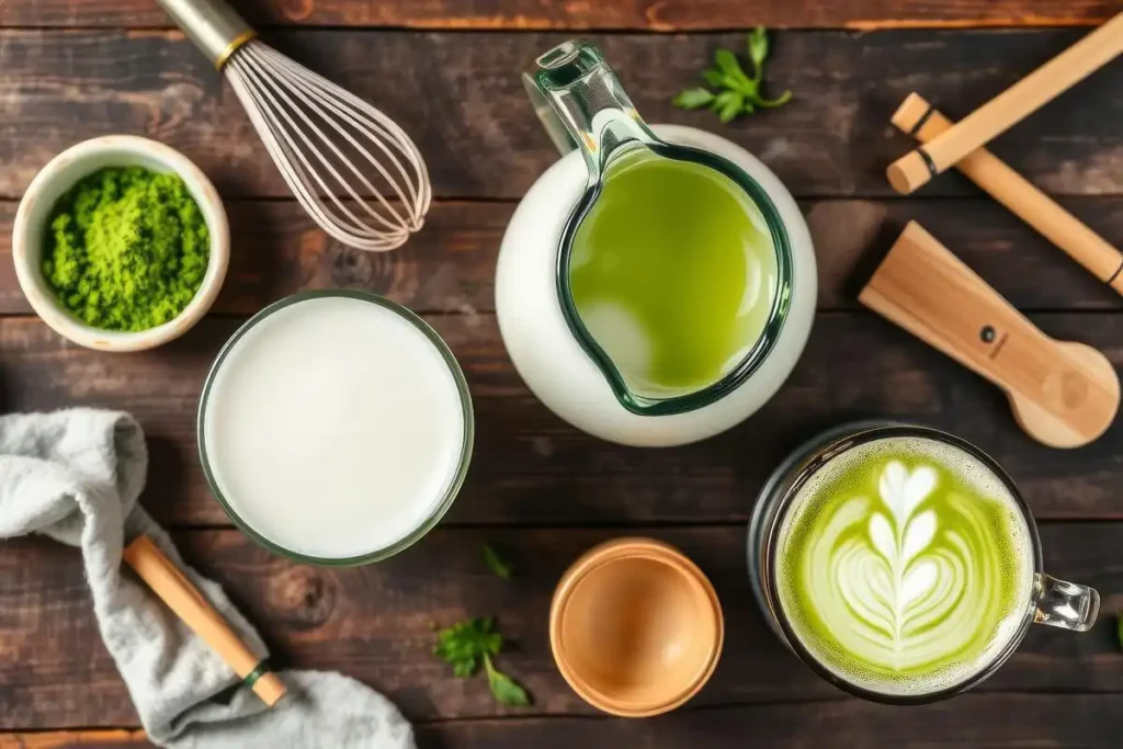 What does a matcha latte consist of