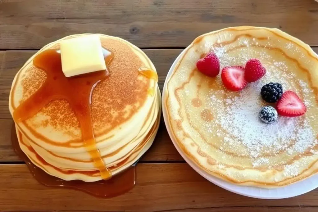 What is the difference between American pancakes and German pancakes