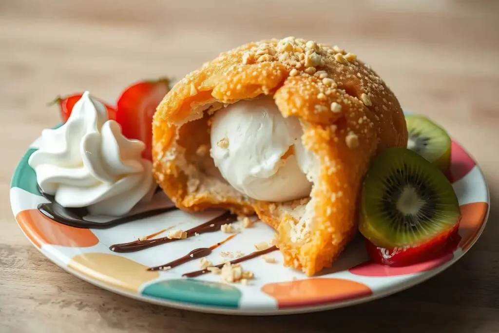 Why does the ice cream not melt in fried ice cream