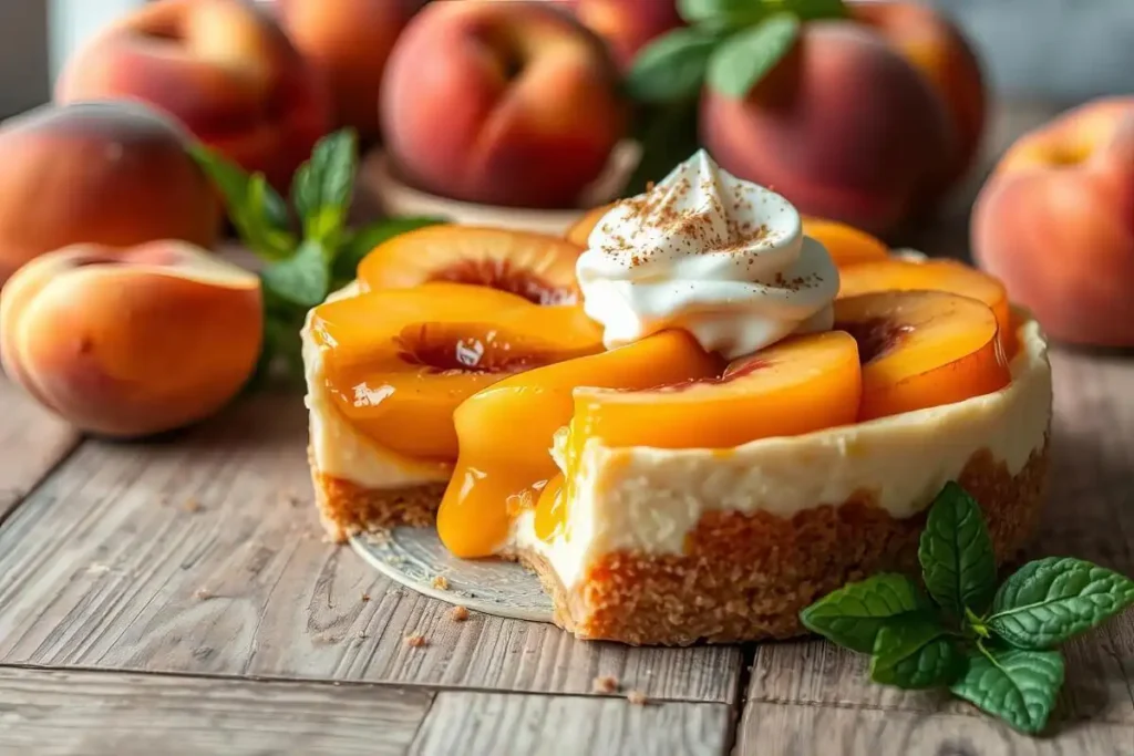 peach cobbler cheesecake​