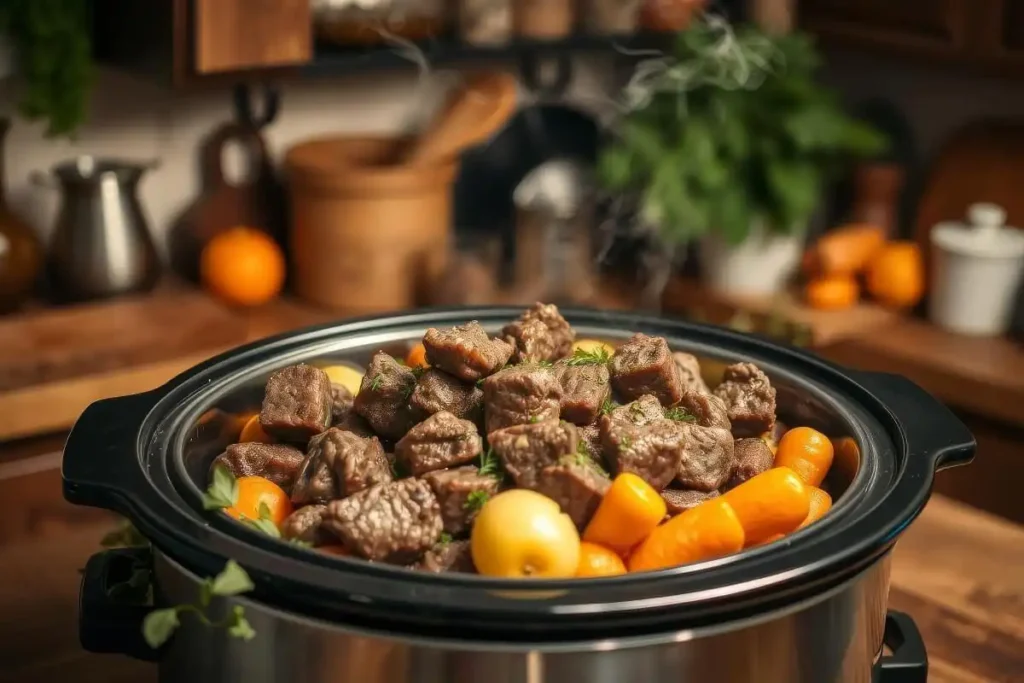slow cooker beef tips​
