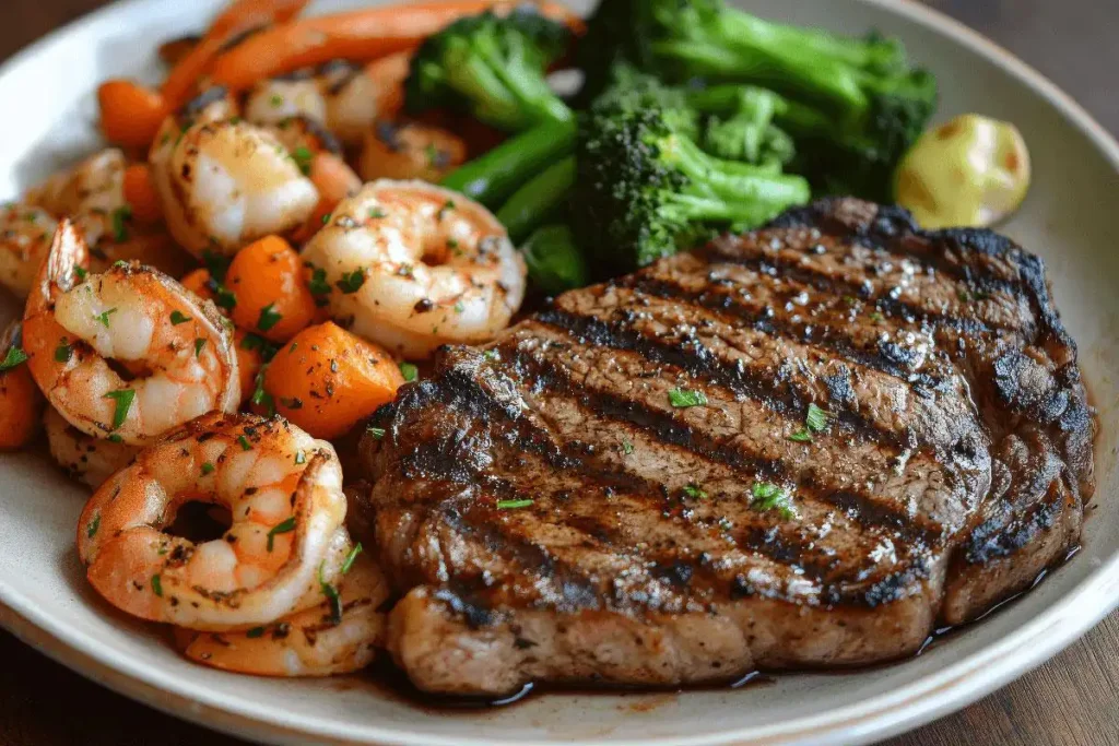 steak and shrimp