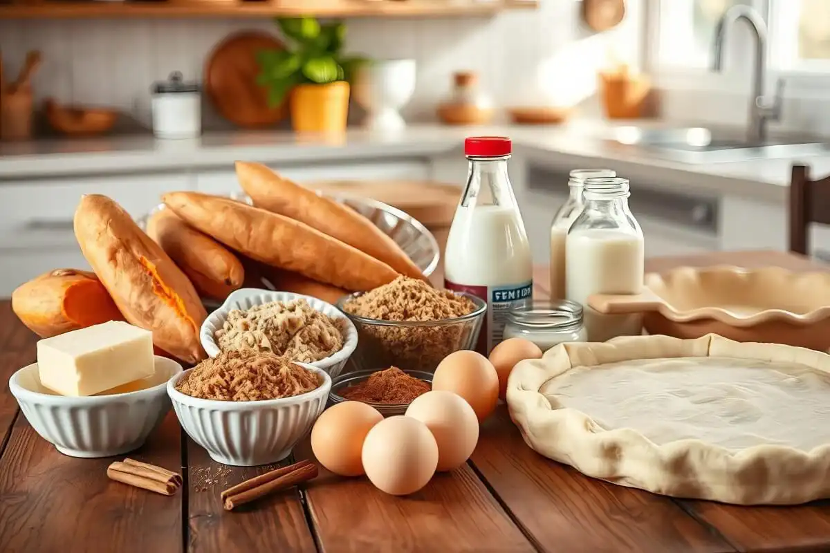 What are the ingredients in a sweet potato pie