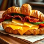 croissant breakfast sandwich​
