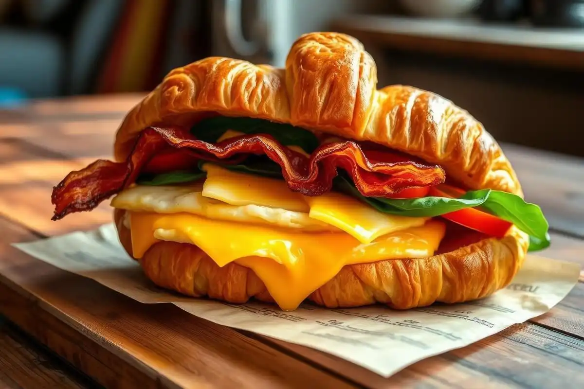 croissant breakfast sandwich​